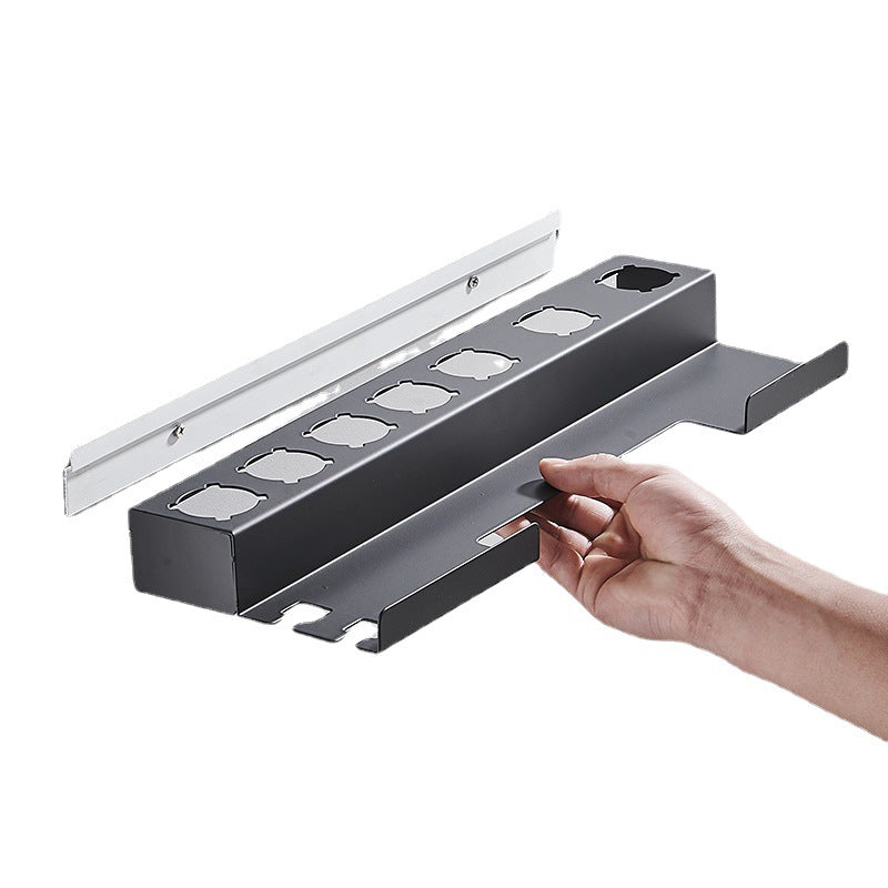 Wall-Mounted Storage Rack for Dyson Hair Dryer and Curling Attachments – Black Stainless Steel
