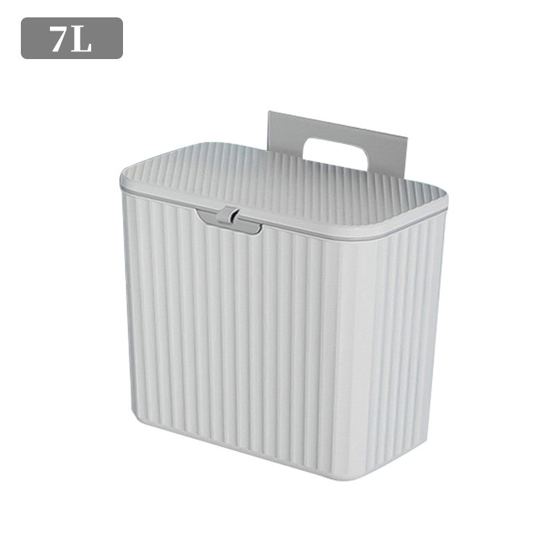 Kitchen & Bathroom Hanging Garbage Can with Lid