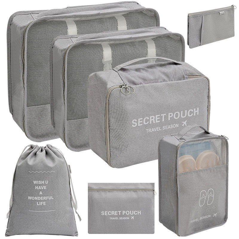 7-Piece Travel Storage Bag Set: Lipstick, Makeup, Toiletries, and Digital Organizer Bags