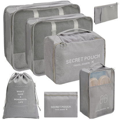 7-Piece Travel Storage Bag Set: Lipstick, Makeup, Toiletries, and Digital Organizer Bags