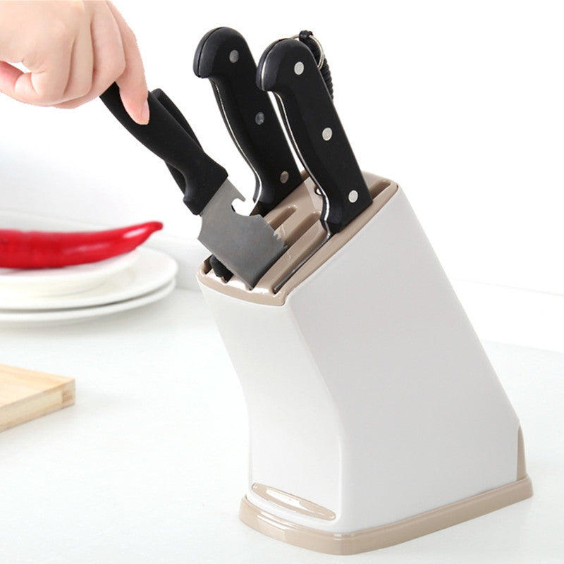 Kitchen Plastic Knife Holder Multifunctional Storage