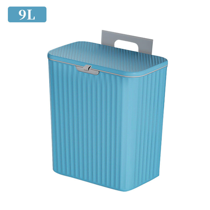Kitchen & Bathroom Hanging Garbage Can with Lid