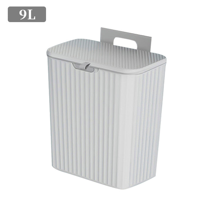 Kitchen & Bathroom Hanging Garbage Can with Lid