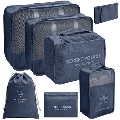 7-Piece Travel Storage Bag Set: Lipstick, Makeup, Toiletries, and Digital Organizer Bags
