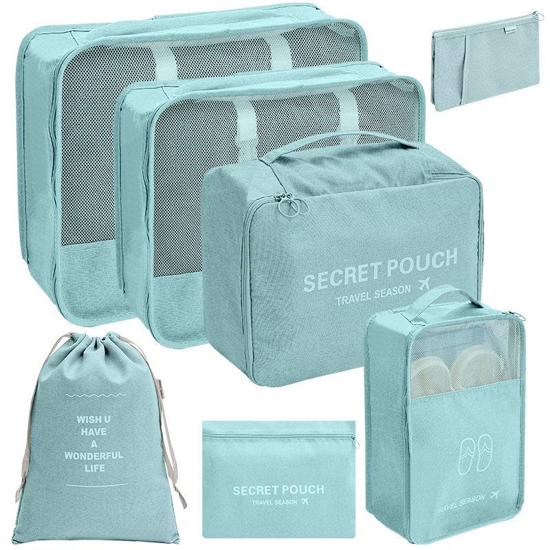 7-Piece Travel Storage Bag Set: Lipstick, Makeup, Toiletries, and Digital Organizer Bags