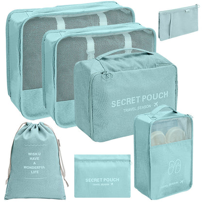 7-Piece Travel Storage Bag Set: Lipstick, Makeup, Toiletries, and Digital Organizer Bags