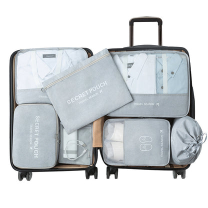 7-Piece Travel Storage Bag Set: Lipstick, Makeup, Toiletries, and Digital Organizer Bags