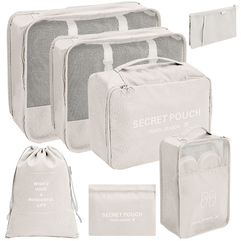 7-Piece Travel Storage Bag Set: Lipstick, Makeup, Toiletries, and Digital Organizer Bags