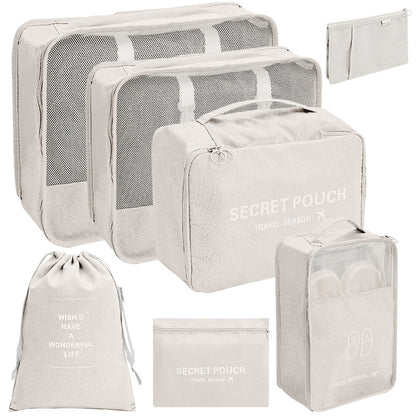 7-Piece Travel Storage Bag Set: Lipstick, Makeup, Toiletries, and Digital Organizer Bags