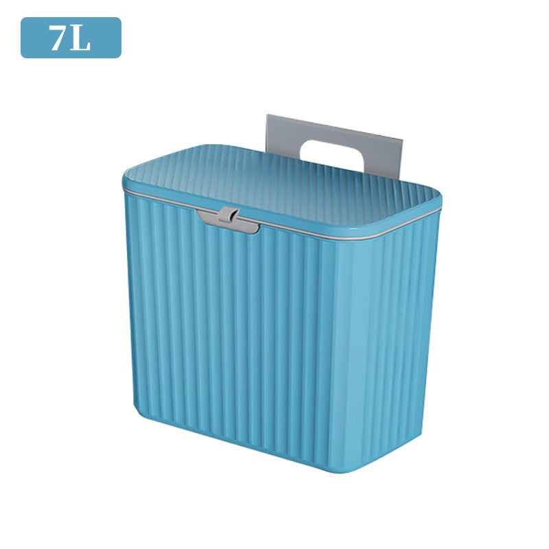 Kitchen & Bathroom Hanging Garbage Can with Lid