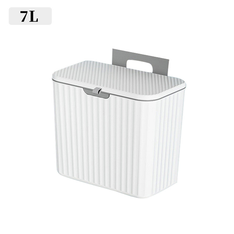 Kitchen & Bathroom Hanging Garbage Can with Lid