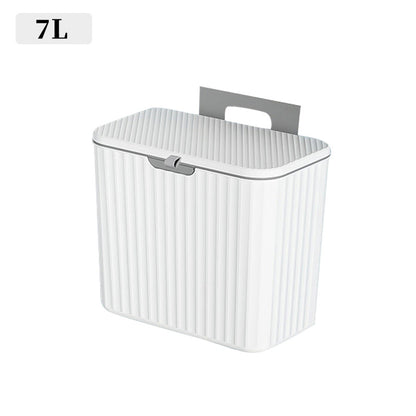 Kitchen & Bathroom Hanging Garbage Can with Lid
