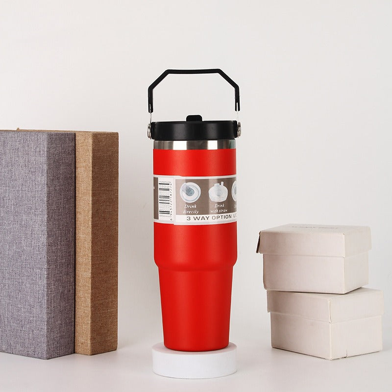 Stainless Steel Cup Travel Sports Water Bottle With Handle