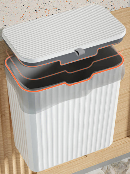 Kitchen & Bathroom Hanging Garbage Can with Lid