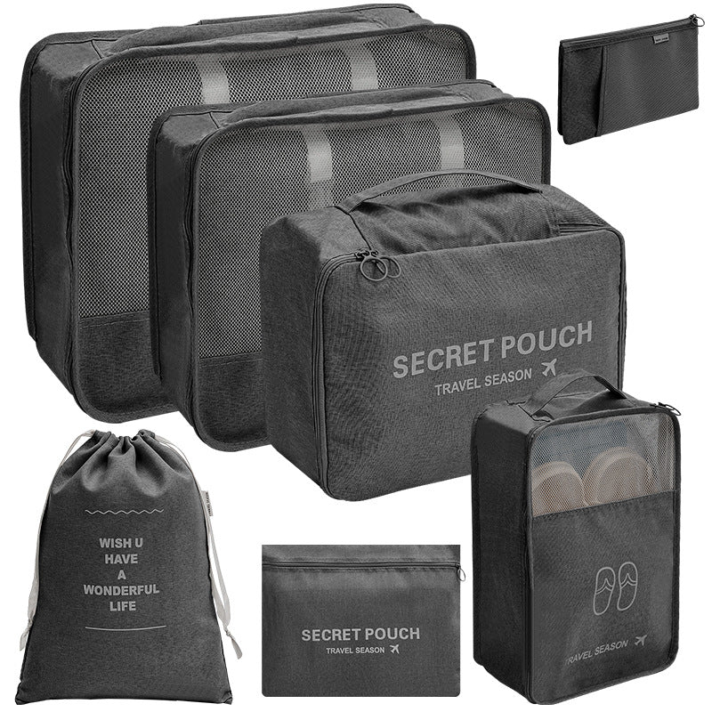 7-Piece Travel Storage Bag Set: Lipstick, Makeup, Toiletries, and Digital Organizer Bags