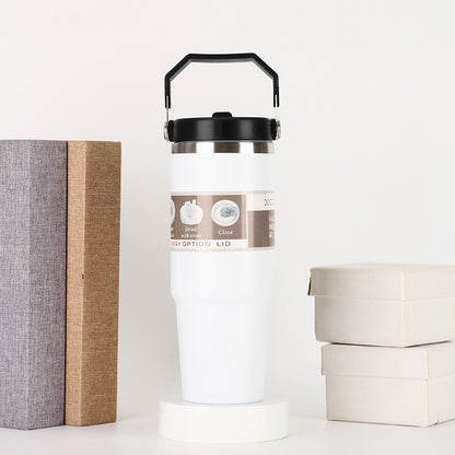 Stainless Steel Cup Travel Sports Water Bottle With Handle