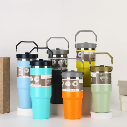 Stainless Steel Cup Travel Sports Water Bottle With Handle
