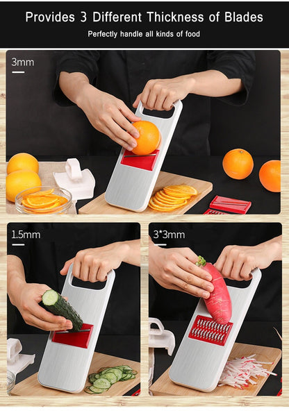 3 In 1 Multifunction Stainless Steel Vegetable Grater