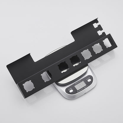 Wall-Mounted Storage Rack for Dyson Hair Dryer and Curling Attachments – Black Stainless Steel