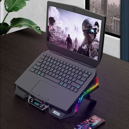 Gaming Laptop Cooler with Six Fans and RGB Lighting – Cooling Pad for 12-17 Inch Laptops