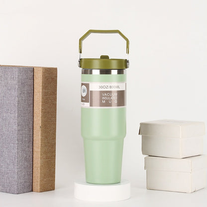 Stainless Steel Cup Travel Sports Water Bottle With Handle