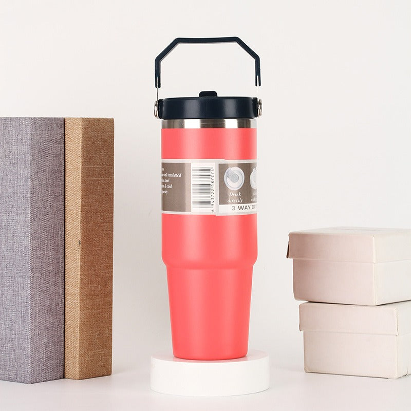 Stainless Steel Cup Travel Sports Water Bottle With Handle